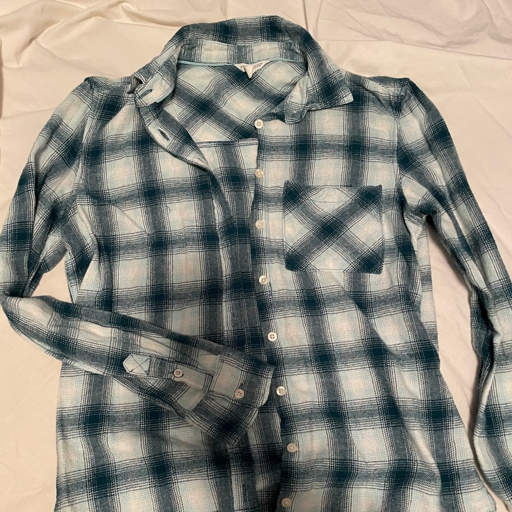 Blue soft flannel